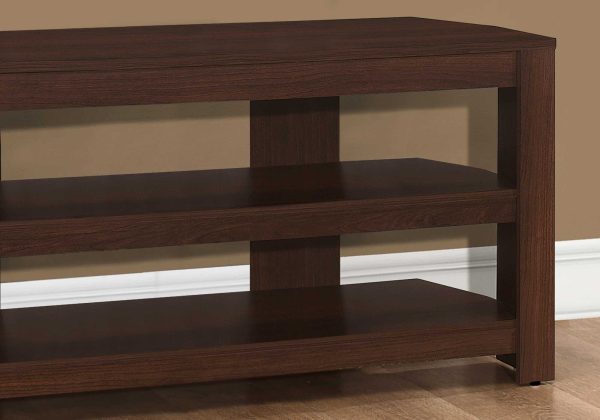 15.5" x 42" x 19.75" Cherry Particle Board Laminate  TV Stand - Image 2