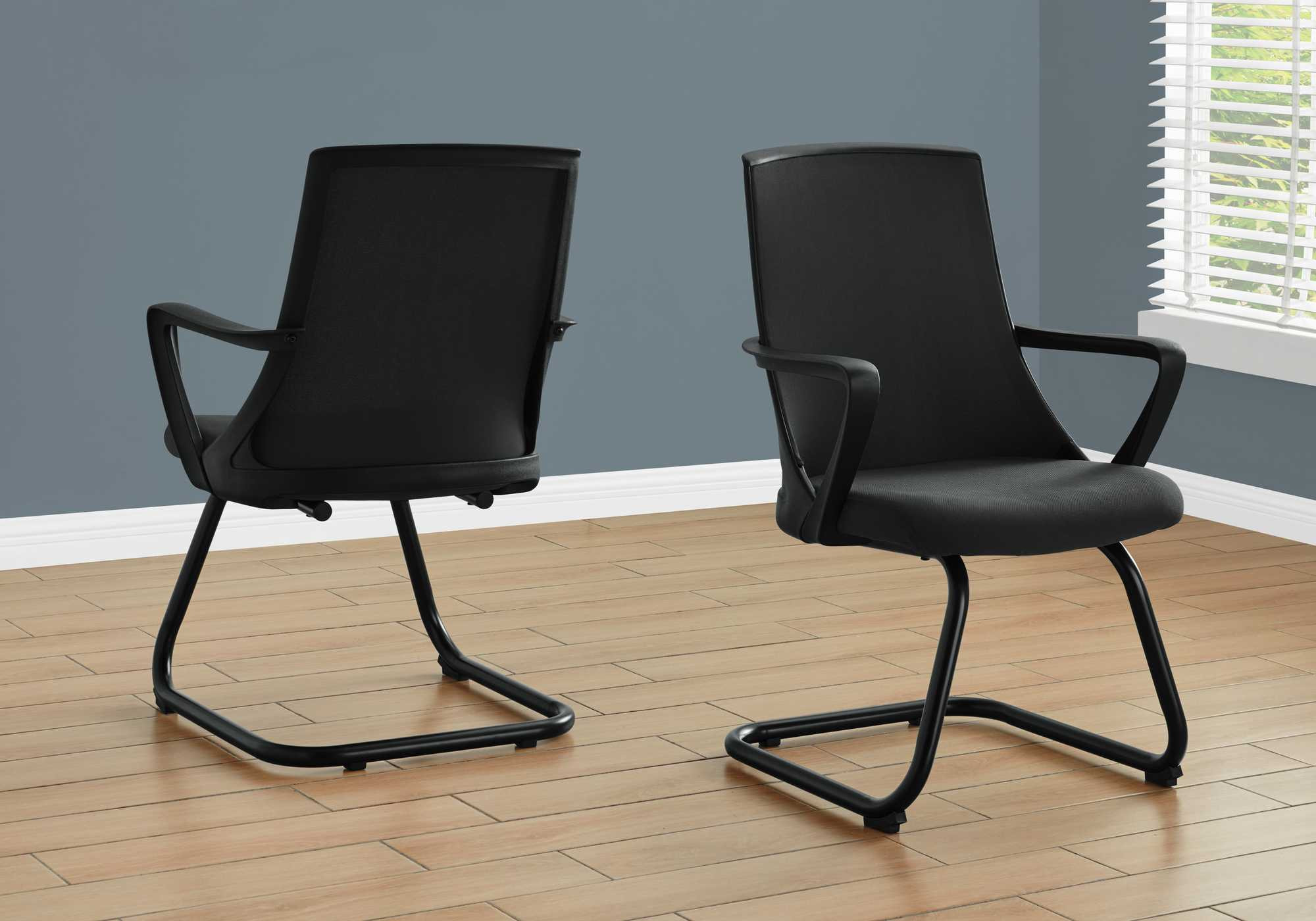 21" X 21" X 35" Black Mesh and Mid Back Office Chair - Set of 2 - Image 2