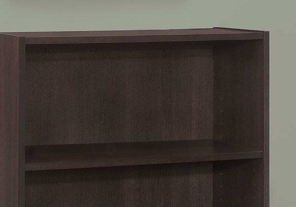 11.75" x 24.75" x 35.5" Cappuccino 3 Shelves  Bookcase - Image 2