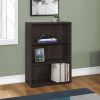 11.75" x 24.75" x 35.5" Cappuccino 3 Shelves  Bookcase - Image 5