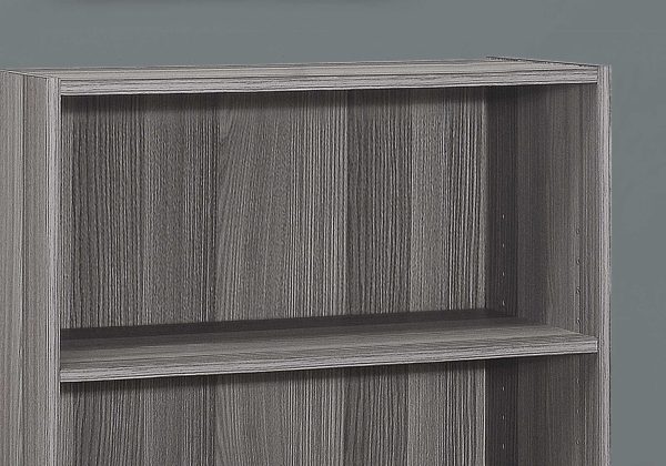 11.75" x 24.75" x 35.5" Grey 3 Shelves  Bookcase - Image 2