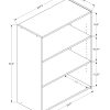 Three Shelf White Bookcase - Image 3