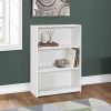Three Shelf White Bookcase - Image 5