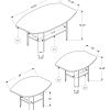 61.5" x 75.5" x 55.25" Cherry  Table 3pcs Set - Image 3