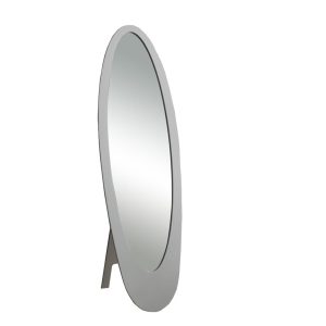 18.5" x 18.75" x 59" Grey Oval Frame  Mirror