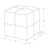 Set of 2 Kids White Leather Look  Ottomans - Image 3