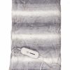 50" x 60" Grey and White Modern Contemporary Heated  Throw Blankets - Image 2