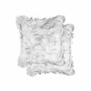 18" x 18" x 5" Gradient Gray Faux Fur  2pack Pillow