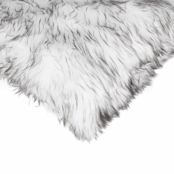 18" x 18" x 5" Gradient Gray Faux Fur  2pack Pillow - Image 2