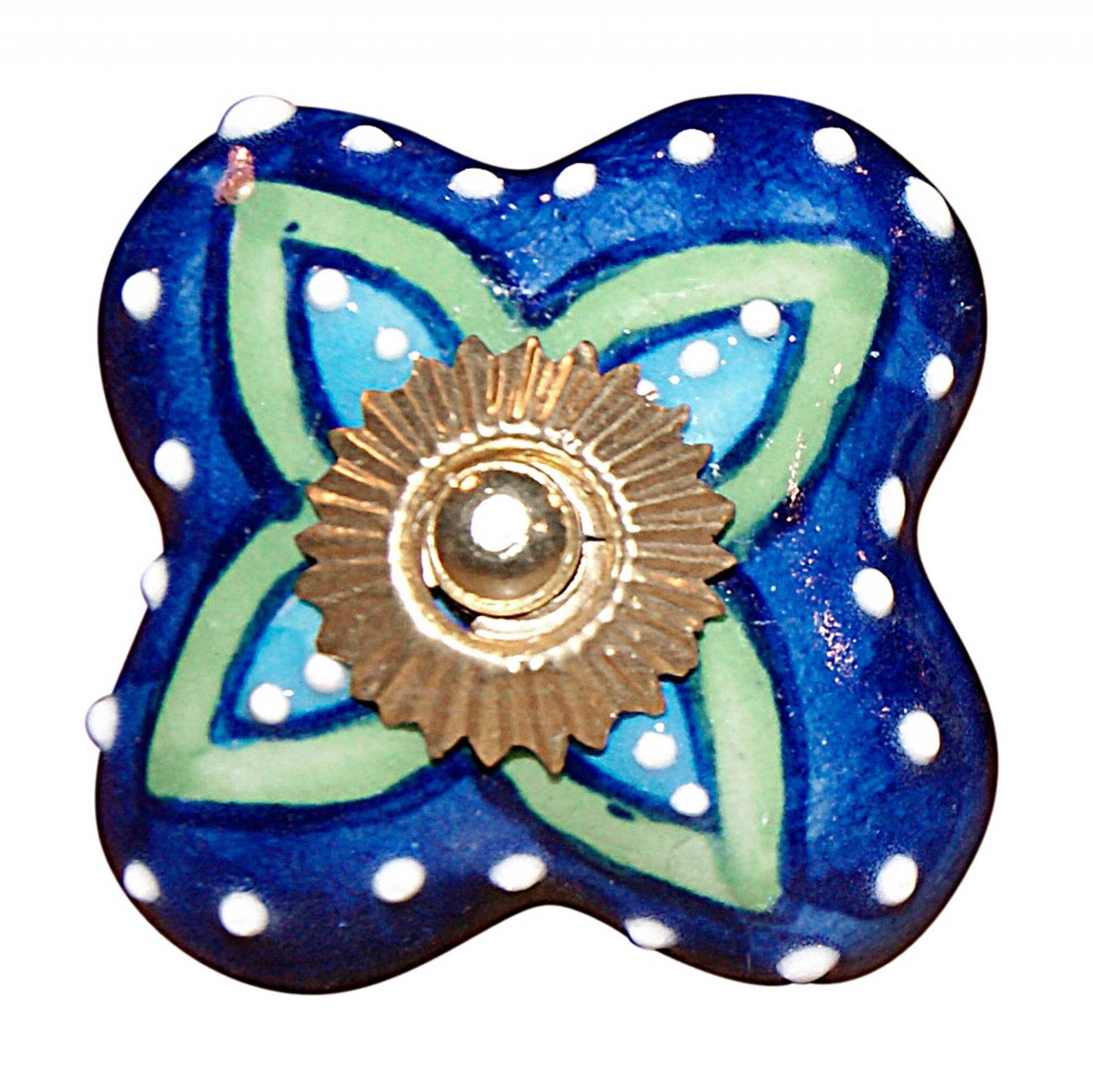 1.5" x 1.5" x 1.5" Ceramic Metal Multicolor 8 Pack Knob - Image 2