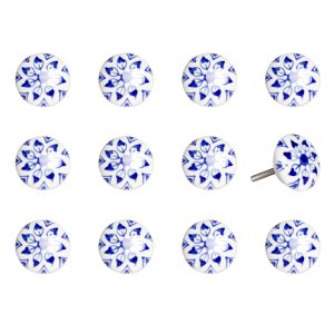 1.5" x 1.5" x 1.5" Ceramic Metal Multicolor 12 Pack Knob