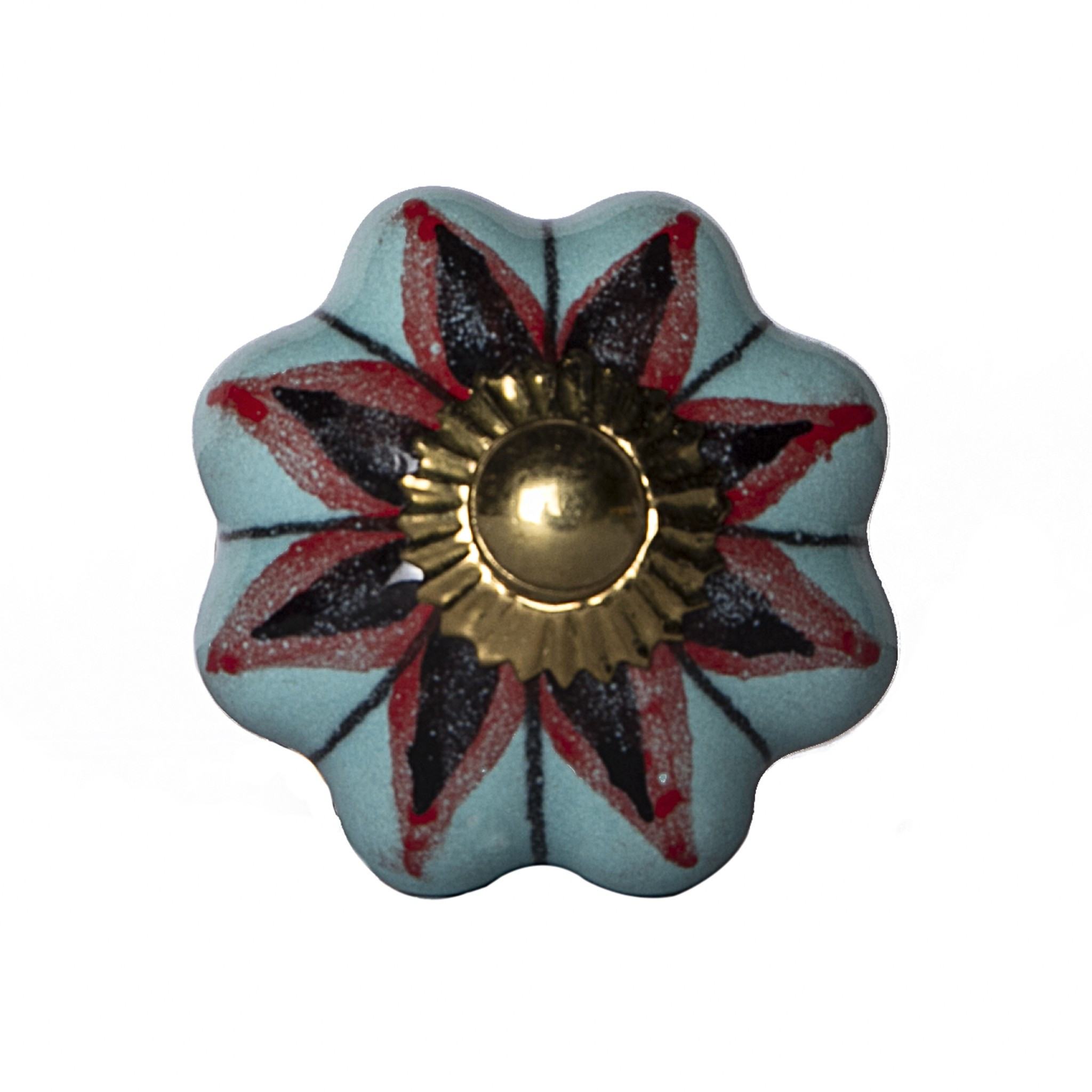 1.5" x 1.5" x 1.5" Ceramic Metal Multicolor 12 Pack Knob - Image 2