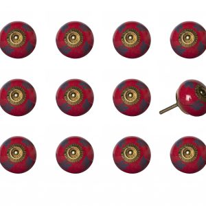 1.5" x 1.5" x 1.5" Ceramic Metal Multicolor 12 Pack Knob