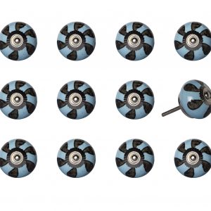 1.5" x 1.5" x 1.5" Ceramic Metal Multicolor 12 Pack Knob