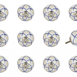 1.5" x 1.5" x 1.5" Ceramic Metal Multicolor 12 Pack Knob