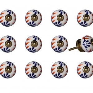 1.5" x 1.5" x 1.5" Ceramic Metal Multicolor 12 Pack Knob