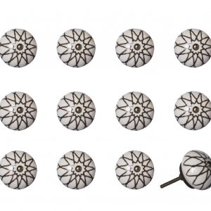 1.5" x 1.5" x 1.5" Ceramic Metal Multicolor 12 Pack Knob