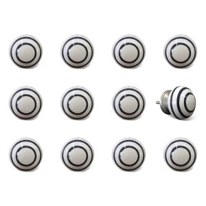 1.5" x 1.5" x 1.5" Ceramic Metal Multicolor 12 Pack Knob