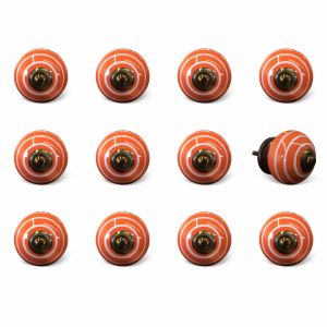 1.5" x 1.5" x 1.5" Ceramic Metal Multicolor 12 Pack Knob