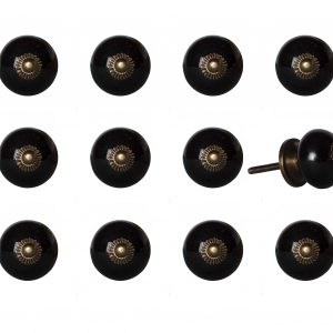 1.5" x 1.5" x 1.5" Ceramic Metal Multicolor 12 Pack Knob