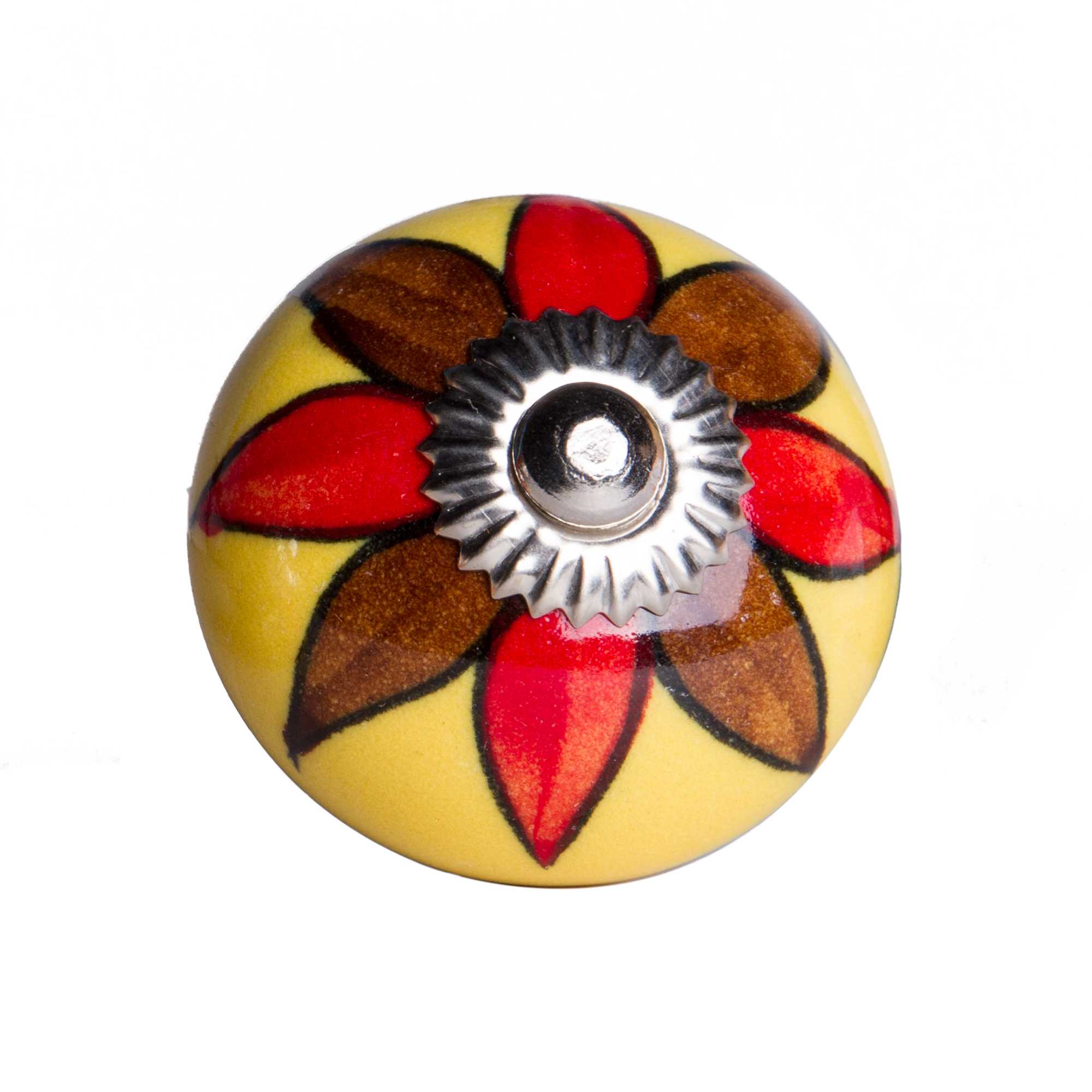 1.5" x 1.5" x 1.5" Ceramic Metal Multicolor 8 Pack Knob - Image 2