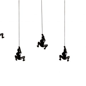 6" x 3" x 3" Resin Black 5 Pack Climbing Man