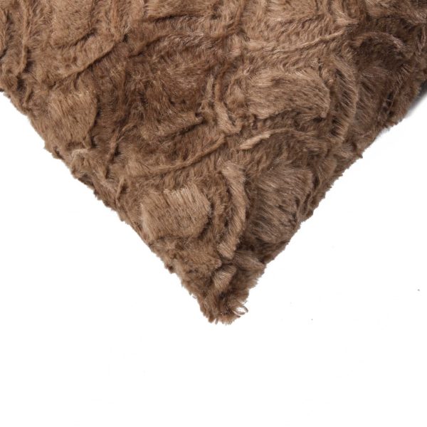 20" x 20" x 5" Acrylic Plush Polyester Polyfill Brown 2 Pack Pillow - Image 2