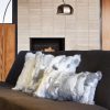 5" x 18" x 18" 100% Natural Rabbit Fur Grey Pillow - Image 3