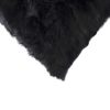 5" x 12" x 20" 100% Natural Rabbit Fur Black Pillow - Image 2