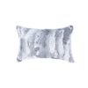 5" x 12" x 20" 100% Natural Rabbit Fur Grey Pillow