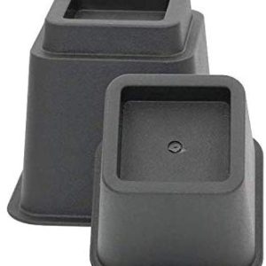 3" 5" or 8" Black Adjustable Bed Risers or Furniture Legs