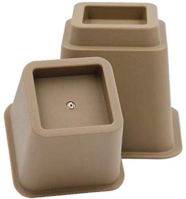 3" 5" or 8" Brown Adjustable Bed Risers or Furniture Legs - Image 2