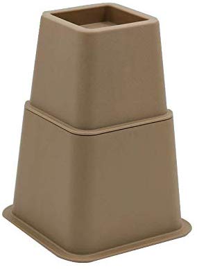 3" 5" or 8" Brown Adjustable Bed Risers or Furniture Legs - Image 4