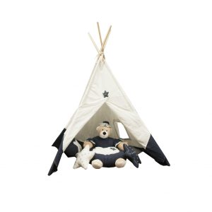 51.2" x 55.11" x 72.85" WhiteBlue Fabric Tent