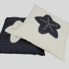 Nautical Blue Star White Square Accent Pillow - Image 4