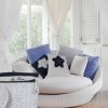 Nautical Blue Star White Square Accent Pillow - Image 5