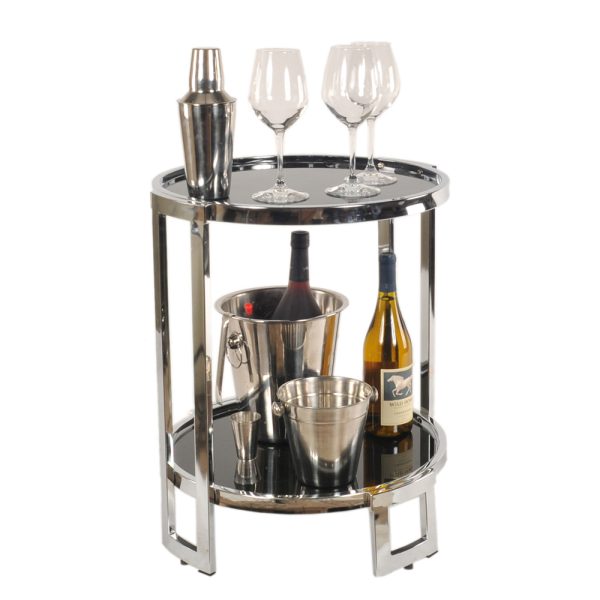 18.75" x 19" x 22" Chrome Round  End Table - Image 2