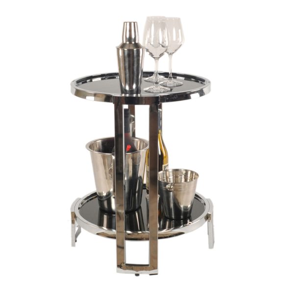 18.75" x 19" x 22" Chrome Round  End Table - Image 3