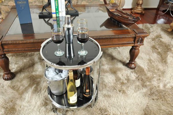 18.75" x 19" x 22" Chrome Round  End Table - Image 4