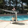 Chrome Round Two Tier Rolling  Serving or Bar Cart - Image 5