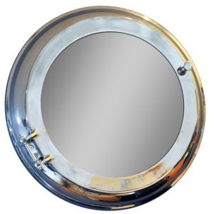 21" x 21" x 3.5" Aluminum Wall Mirror with Storage