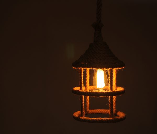 8.5" x 8.5" x 47" Rope  Pendant Lamp - Image 2