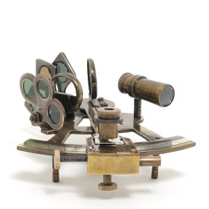 4" x 4.5" x 2.5" Nautical Sextant in Wood Box  Medium