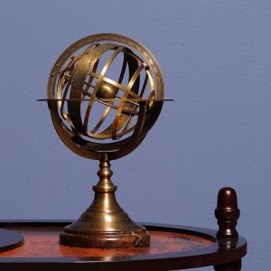7" x 7" x 11.5" Armillary Sphere on Wood Base