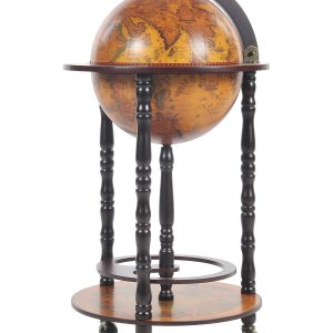 17" x 17" x 35" Globe Bar Table 330mm 4 Legs Stand  Red