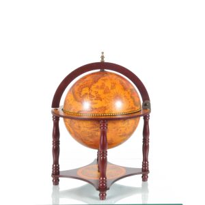 16.5" x 16.5" x 22" Red Globe with Chess Holder