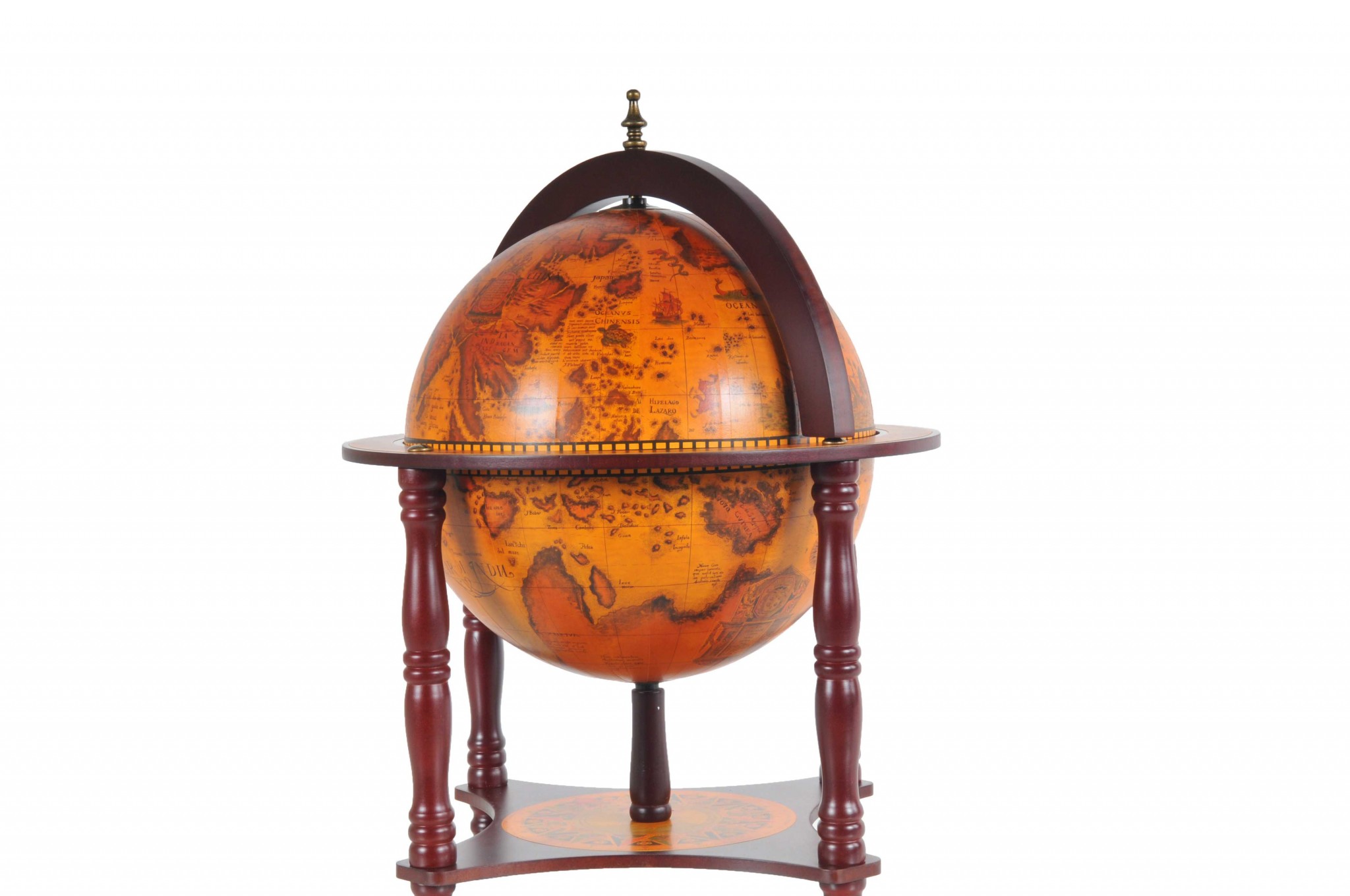 16.5" x 16.5" x 22" Red Globe with Chess Holder - Image 2