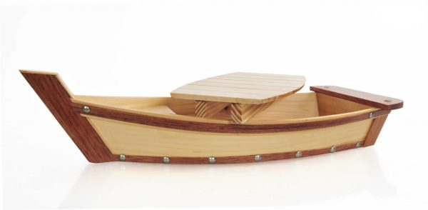 6.25" x 16.75" x 3.37"  Small Wooden Sushi Boat  Serving Tray - Image 4