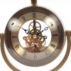 8" x 3.75" x 16.25" Brass Table Clock - Image 5