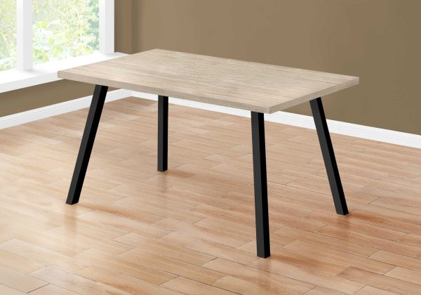 60" X 36" X 31 " Dark Taupe Black Metal Dining Table - Image 2